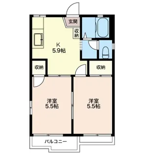 タウニー細井【2階】の間取り