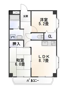 ヴィラ武智【4階】の間取り
