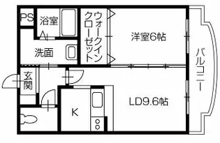 徳島県徳島市北田宮4【マンション】の間取り