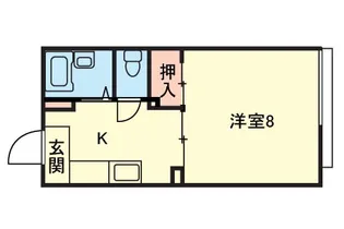 コーポアイビー【1階】の間取り