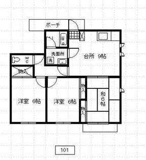 メゾンサンシャインB【1階】の間取り