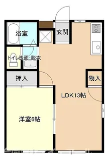 1LDKの間取り画像