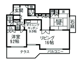 石引ヒルズ【1階】の間取り