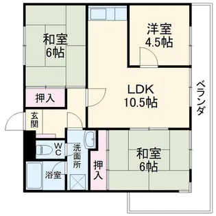 マンション城南【3階】の間取り