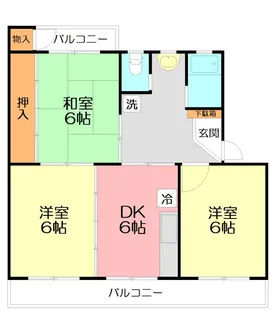 ハイツ広田【2階】の間取り