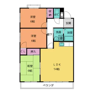 オーロパーク中平【3階】の間取り