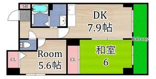 MICハイツ都島【6階】の間取り