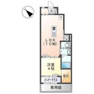 フィールリバーヒルズ IV【1階】の間取り