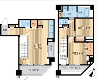 レジデンス三宿【1階】の間取り