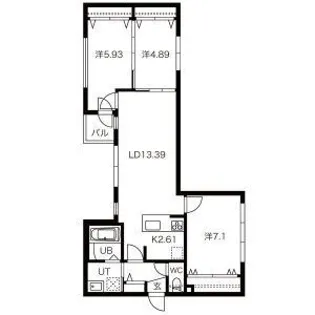 City Premier(シティプレミア)北6条【4階】の間取り
