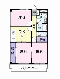 千葉県茂原市東郷【マンション】の間取り