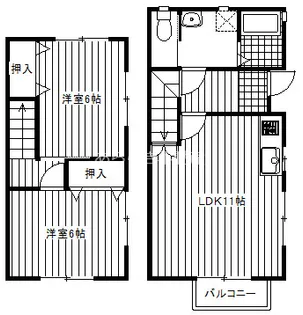 静岡県浜松市中央区安松町【一戸建】の間取り