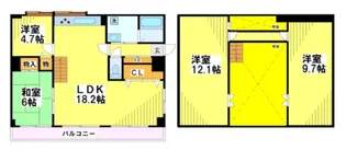 東京都三鷹市中原2【マンション】の間取り