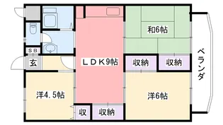 兵庫県西宮市若草町2【マンション】の間取り