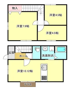 熊本県菊池市北宮【一戸建】の間取り