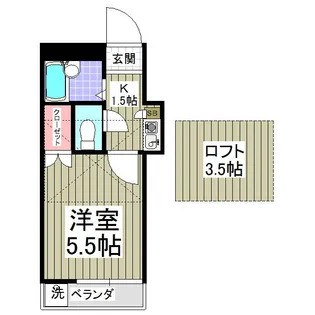 1Kの間取り画像