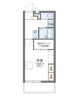 レオパレスクレベール【3階】の間取り