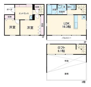 神奈川県横須賀市深田台【一戸建】の間取り