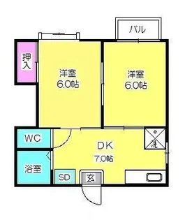 ファーストイン  ハーバーハウス【2階】の間取り