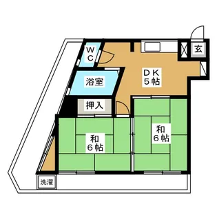 マンション釜鳴【3階】の間取り