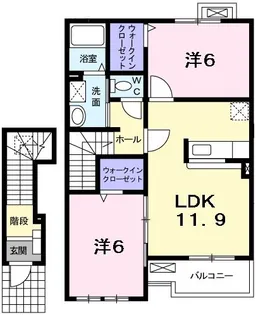 プリムローズ・K II【2階】の間取り