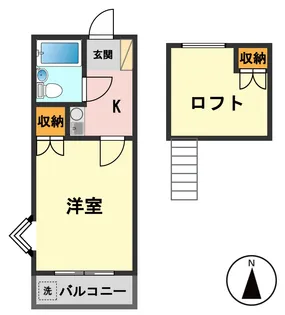 モンリヨン【2階】の間取り
