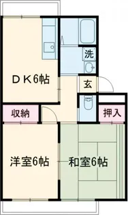 グリーンハイツ三友【4階】の間取り