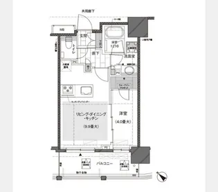 ルジェンテ武蔵小山【8階】の間取り