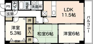 グランカーサ古江【4階】の間取り