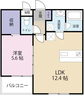 ザ・コンフォート蔵本【1階】の間取り