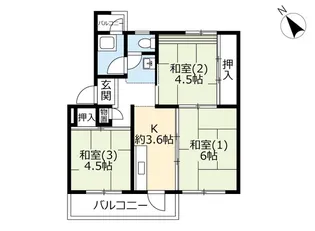 UR白鷺【5階】の間取り