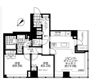 THE RESIDENCE ROPPONGI(ザ・レジデンス六本木)【10階】の間取り