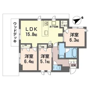 グランセレーノ 大井仙台坂【1階】の間取り