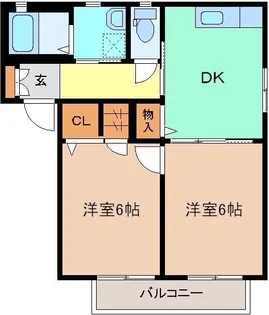 ファミーユ・サンパ A【1階】の間取り