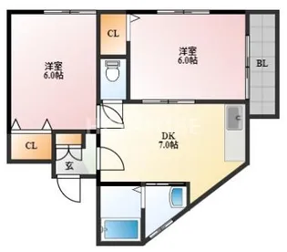 アミティII【3階】の間取り