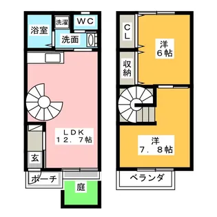 ラフォーレ高根台【1階】の間取り