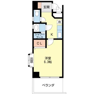 Den船橋【4階】の間取り