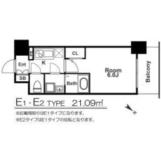 エスリード福島グレイス【8階】の間取り