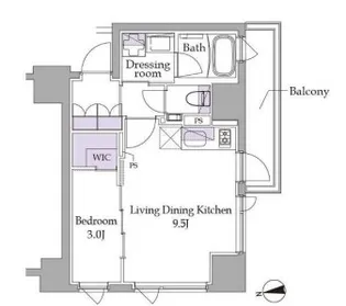 イプセ広尾【5階】の間取り