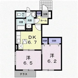 香川県綾歌郡綾川町陶【アパート】の間取り