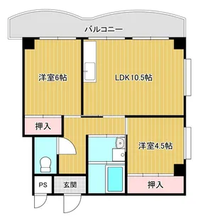 永田コーポ【3階】の間取り