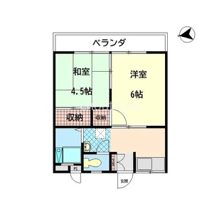 永井コーポ【1階】の間取り