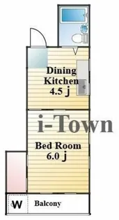 1DKの間取り画像