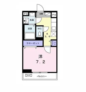 千葉県市原市五井【アパート】の間取り