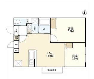 ウェルスクエアイズム明大前【4階】の間取り
