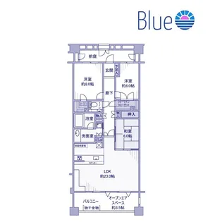 レイディアント横濱ユーロヒルズ【9階】の間取り