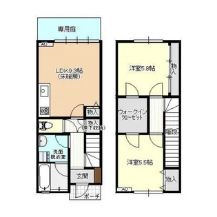 ファイン西荒屋 D棟【1階】の間取り