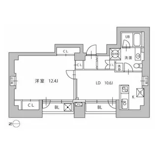 東京都港区高輪3【マンション】の間取り