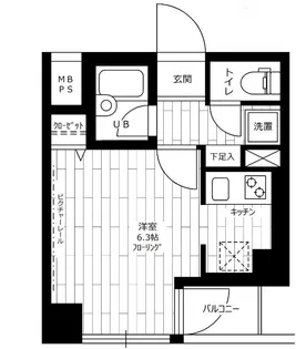 ステージグランデ南麻布【12階】の間取り