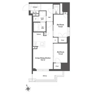 THE GATEHOUSE浅草雷門【9階】の間取り